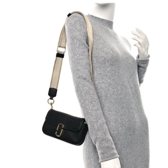 NWT! New Marc Jacobs J Marc Mini Shoulder Bag -Smooth Leather Black - Picture 11 of 12